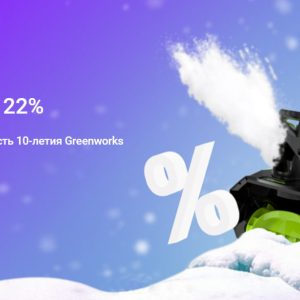 Скидки на аккумуляторные снегоуборщики до 22%