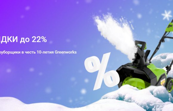 Скидки на аккумуляторные снегоуборщики до 22%